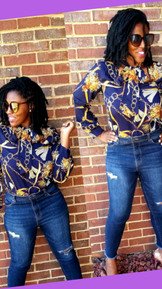 Rena's Breaking Chains Bowtie Blouse